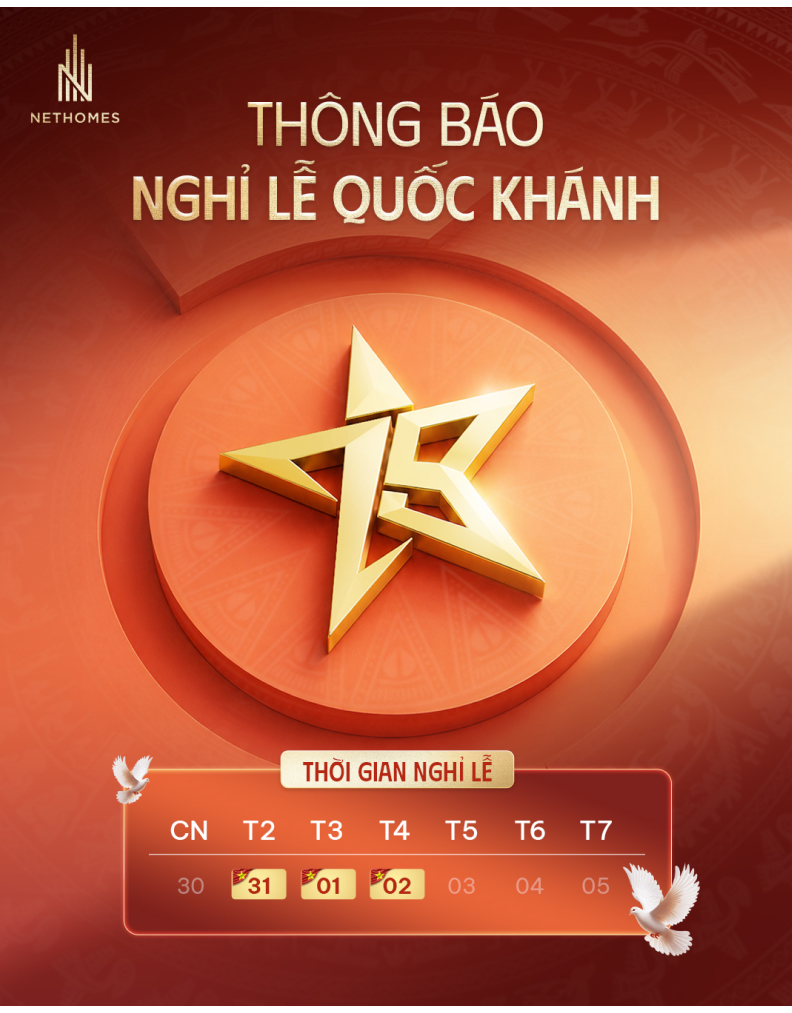 Lịch nghỉ lễ chính thức của NETHOMES